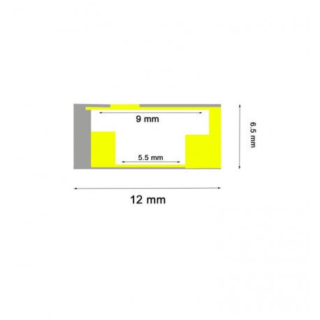 LED Silicone FLEX Recessed Tube for Strips up to 8mm
