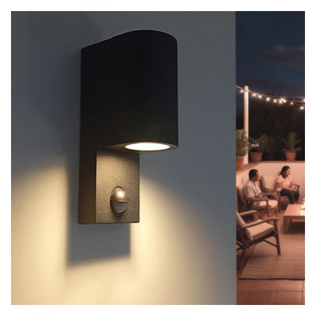 Wandlamp led IP65 GU10 met PIR-sensor voor buiten