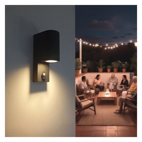 LED Wall Light IP65 GU10 with PIR Sensor
