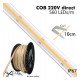 COB ledstrip 220V 16W/m IP67, knipbaar 10 cm, 560 led/m