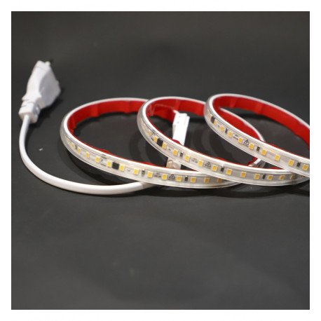 Tira LED 220V 8W/m IP65 exterior SMD2835 120 LED/m corte 10cm