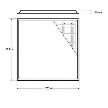 Panel LED 60x60 40W DALI-2 regulable programable
