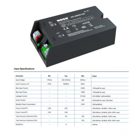 LED Driver 80W MOSO U5 DALI-2 & NFC Dimmable