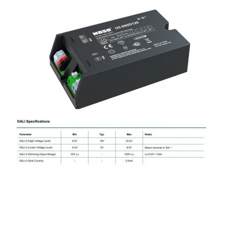 LED-driver 80W MOSO U5 DALI-2 en NFC dimbaar programmeerbaar