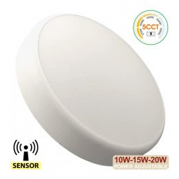Plafón LED ajustable 20W 15W 10W con sensor radar IP44