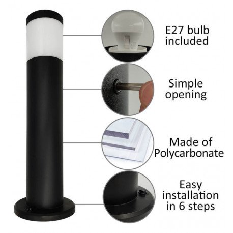 Led-baliza rond 9W voor buiten 57 cm 5CCT