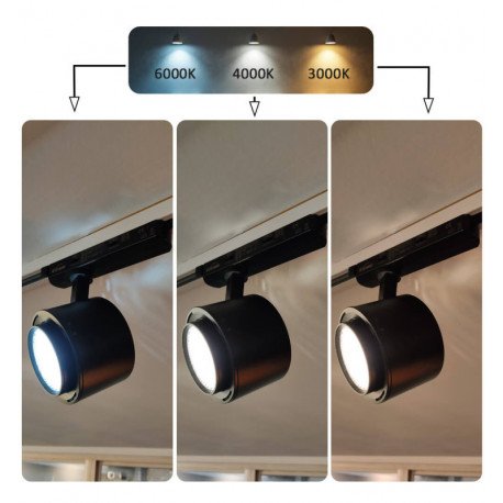 Led schijnwerper monofasig 40W-28W Roma zwart 24º-60º UGR13
