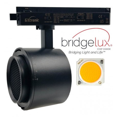 Led schijnwerper monofasig 40W-28W Roma zwart 24º-60º UGR13