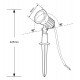 Led tuinprikker 5W IP65 voor buiten 38° 2700K warm wit