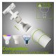 LED Track Light GU10 Single-Phase Adjustable White