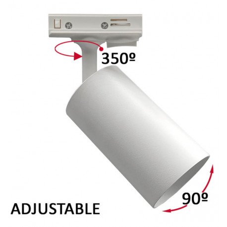 Led-trackspot GU10 eenfasig wit draaibaar