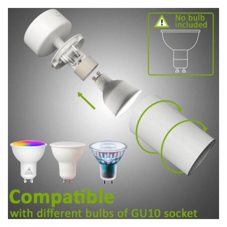 Aplique LED de techo orientable HOORN blanco para GU10