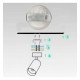 Led plafond-wandlamp HOORN wit draaibaar voor GU10