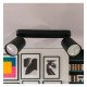 Draaibare led-plafondlamp ROTERDAM zwart voor 2x GU10 aluminium