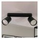 Draaibare led-plafondlamp ROTERDAM zwart voor 2x GU10 aluminium