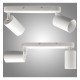 Plafond-wandlamp (inbouw) LED 2xGU10 draaibaar aluminium wit voor binnen