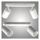 Plafond-wandlamp (inbouw) LED 2xGU10 draaibaar aluminium wit voor binnen