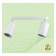 Plafond-wandlamp (inbouw) LED 2xGU10 draaibaar aluminium wit voor binnen