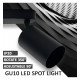 Draaibare led-plafondinbouwlamp 3x GU10 zwart aluminium voor interieur