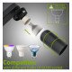Draaibare led-plafondinbouwlamp 3x GU10 zwart aluminium voor interieur