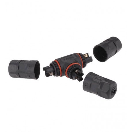 Conector de cables en T IP68 exterior para proyectores y farolas