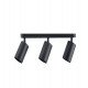 Draaibare led-plafondinbouwlamp 3x GU10 zwart aluminium voor interieur