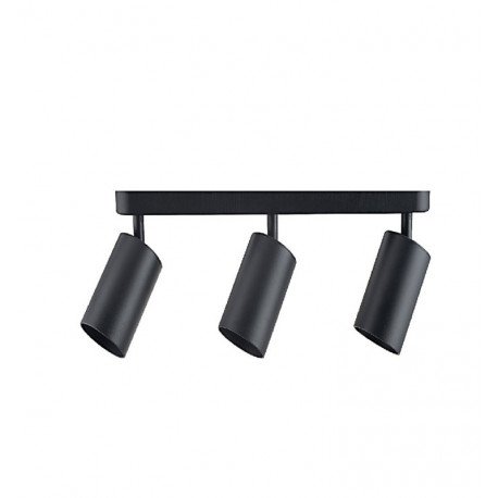 Draaibare led-plafondinbouwlamp 3x GU10 zwart aluminium voor interieur