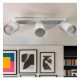 Led plafondwandlamp draaibaar 3xGU10 aluminium wit