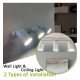 Led plafondwandlamp draaibaar 3xGU10 aluminium wit