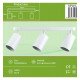 Led plafondwandlamp draaibaar 3xGU10 aluminium wit