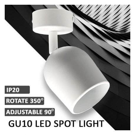 Aplique LED de techo orientable LEIDEN blanco para GU10