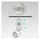 Plafond-wandarmatuur LED kantelbaar LEIDEN wit voor GU10