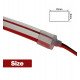 LED neonstrip 24V 13W/m rood voor rótulos, flexibel 6x12 mm