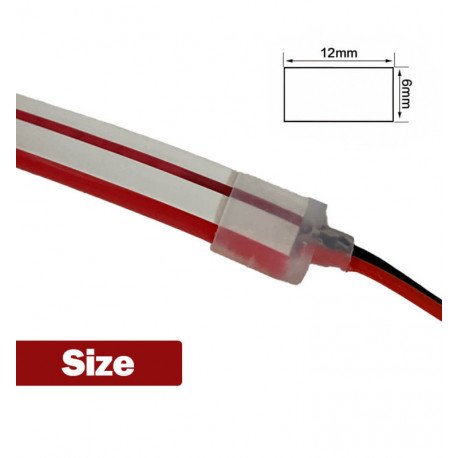 LED neonstrip 24V 13W/m rood voor rótulos, flexibel 6x12 mm