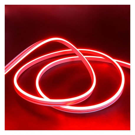 LED neonstrip 24V 13W/m rood voor rótulos, flexibel 6x12 mm