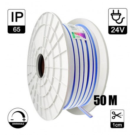 LED-neon flexibele strip 24V 13W/m voor rótulos, blauw