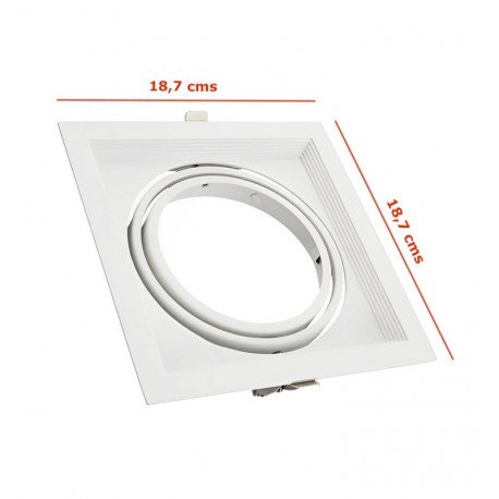 LED Recessed Adjustable AR111 Frame White