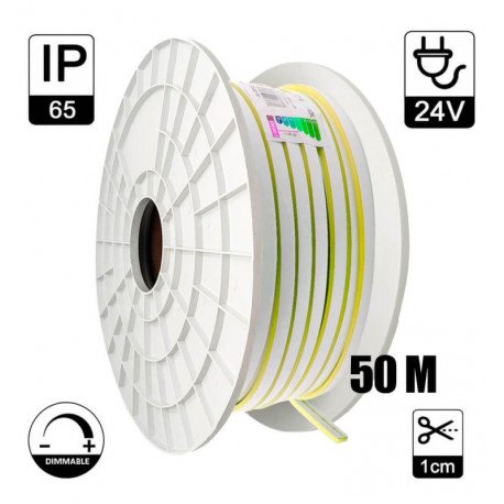 Tira Neón LED Flexible 24V 13W/m para rótulos amarillo
