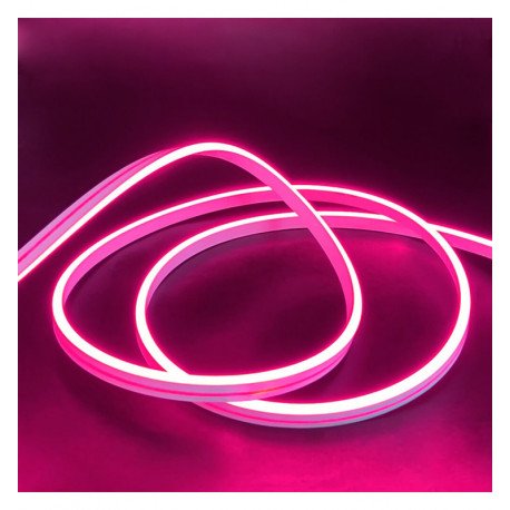Tira Neón LED flexible 24V 13W/m para rótulos rosa