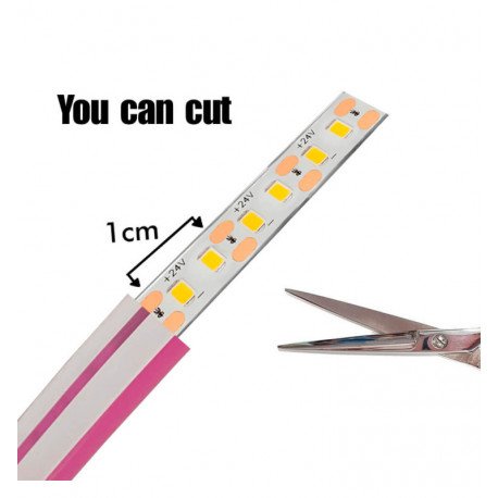Tira Neón LED flexible 24V 13W/m para rótulos rosa