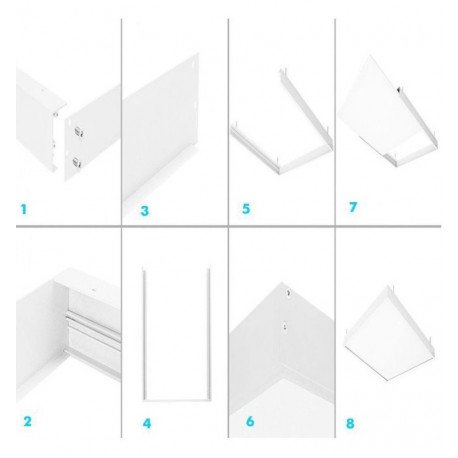 LED Panel Surface Mount Kit 62x62, 65mm Height