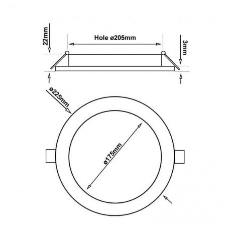 LED Panel Slim Circular Recessed 20W OSRAM DURIS E