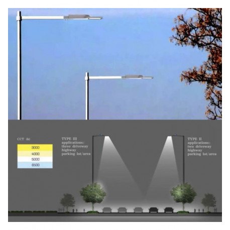 Led-straatverlichting AARHUS 10W-100W buiten met programmeerbare Philips-leddriver