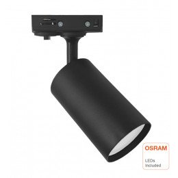 Led-railspot 10W monofase draaibaar zwart met GU10