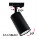 Led-railspot 10W monofase draaibaar zwart met GU10