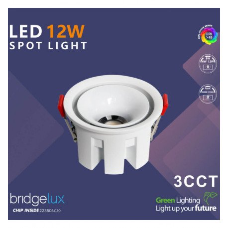 Inbouw downlight LED Luxury 6W-9W-12W 3CCT UGR11 CRI+92