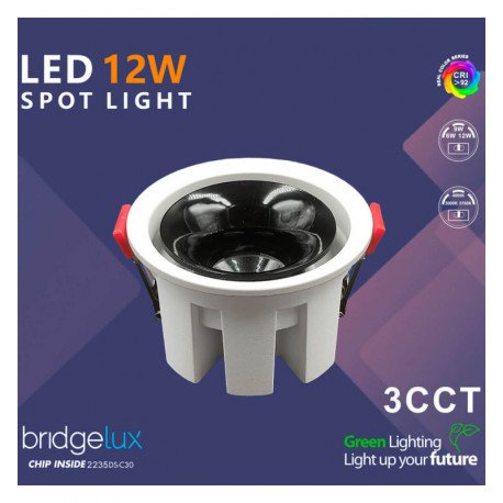 Inbouw downlight LED Luxury 6W-9W-12W 3CCT UGR11 CRI+92