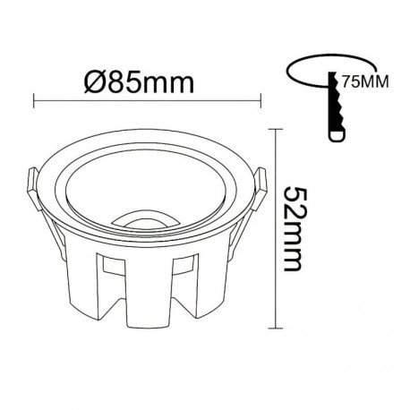 LED Downlight Luxury 3CCT UGR11 CRI+92 6W-9W-12W
