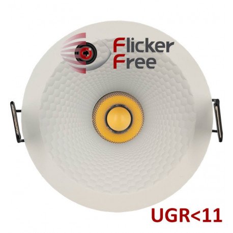 Inbouw led-downlight 6W-9W-12W UGR11 3CCT CRI+92