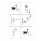 Wandlamp LED buiten circulair IP44 BREMEN 25 cm 8W